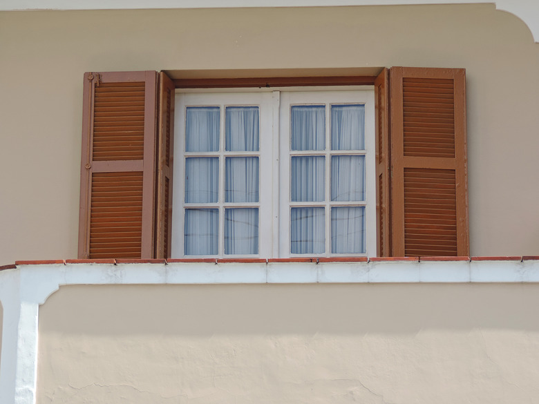 Old wooden window.