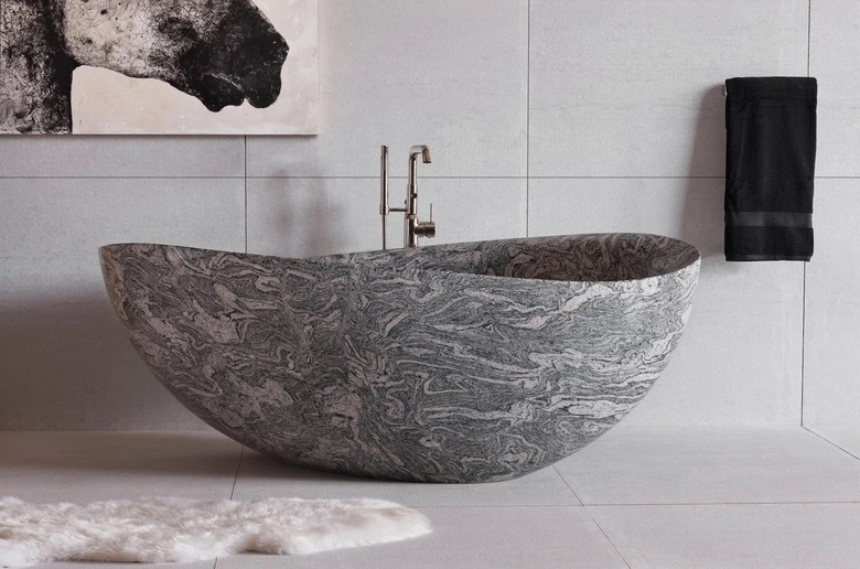 honed marble tub