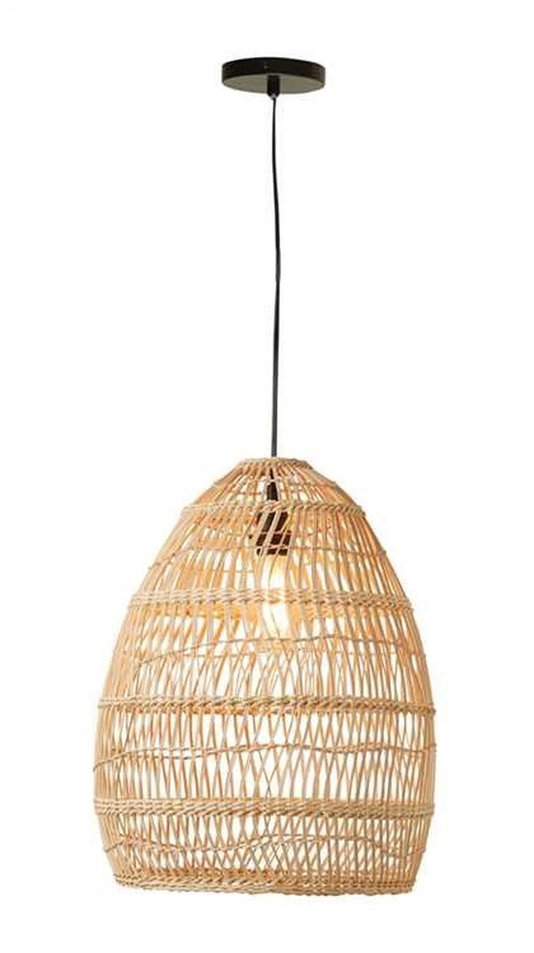 wicker pendant light