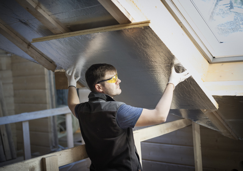 handyman working on his own house