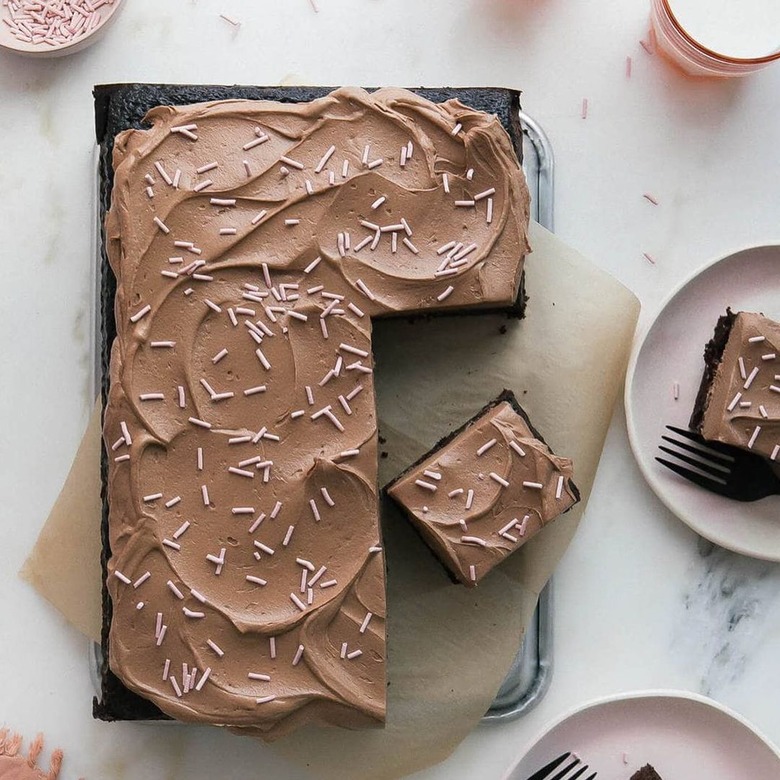 A Cozy Kitchen One Bowl Chocolate Sheet Cake