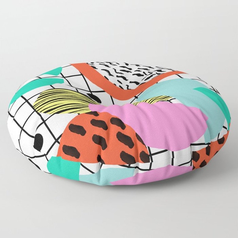 memphis design floor pillow