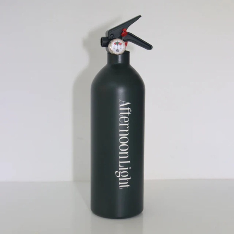 black afternoon light fire extinguisher