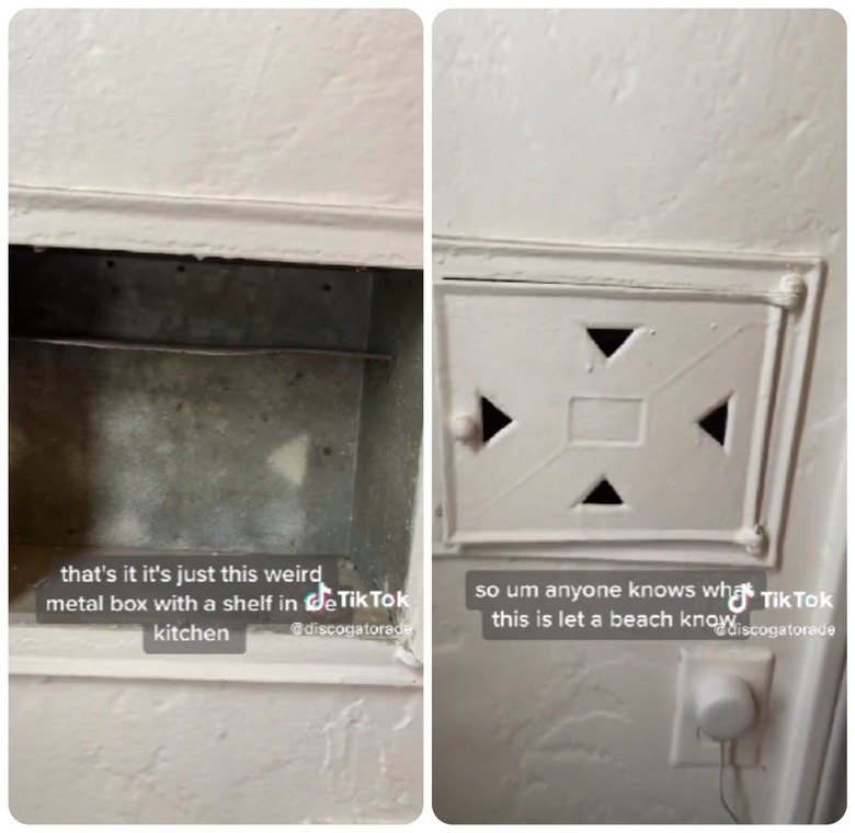 A metal box in a 1933 kitchen