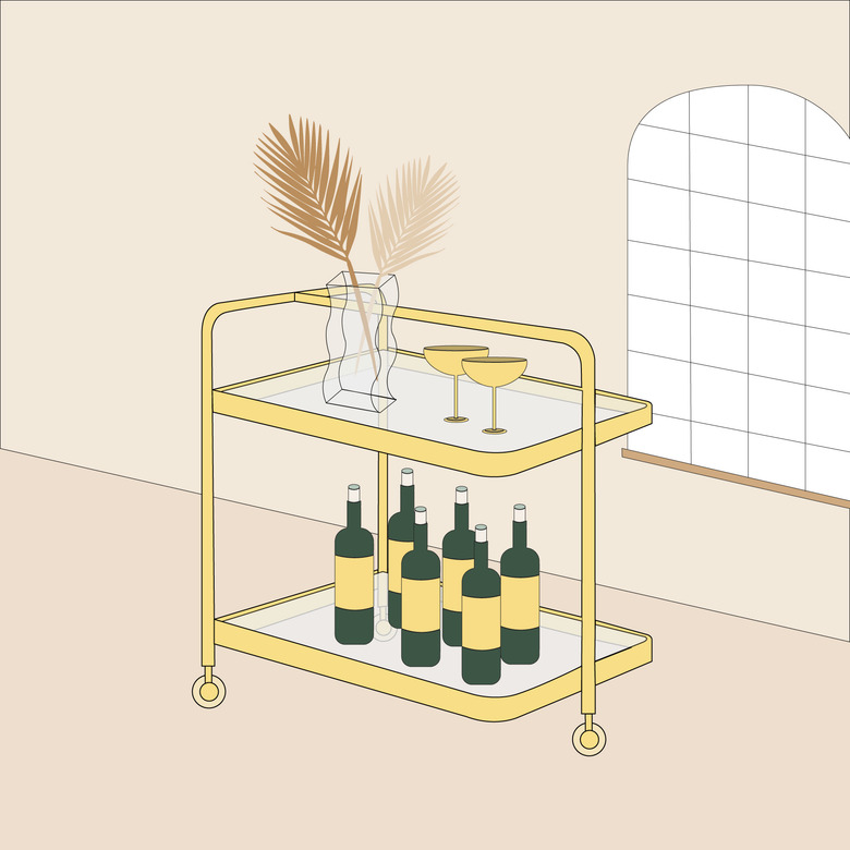 bar cart illustration