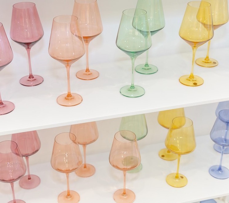 Estella Colored Glass wine glasses