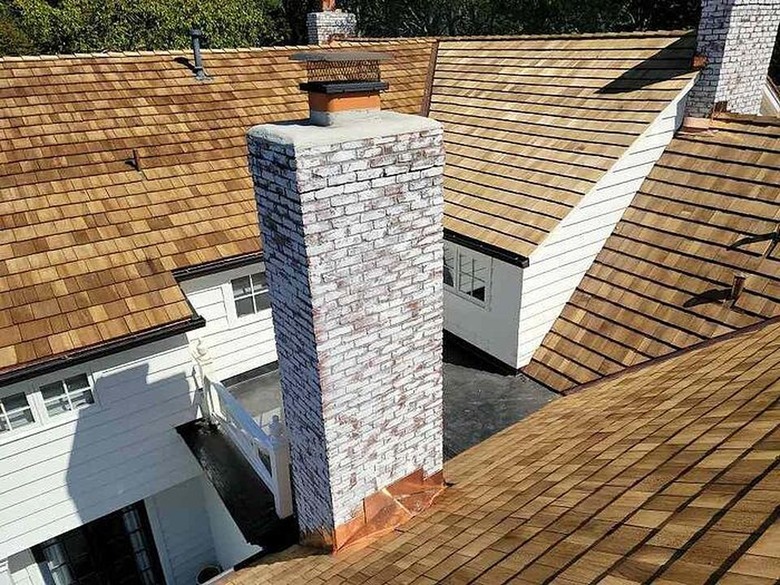 A cedar shake roof