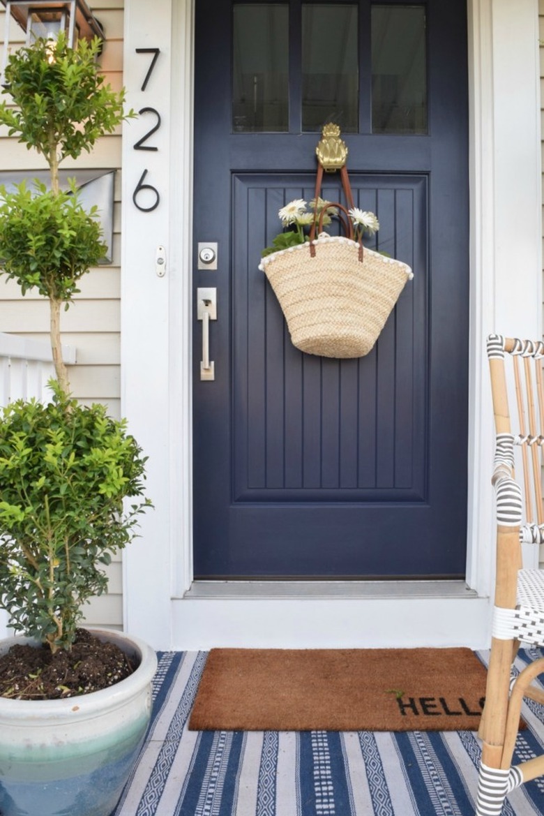 navy blue front door