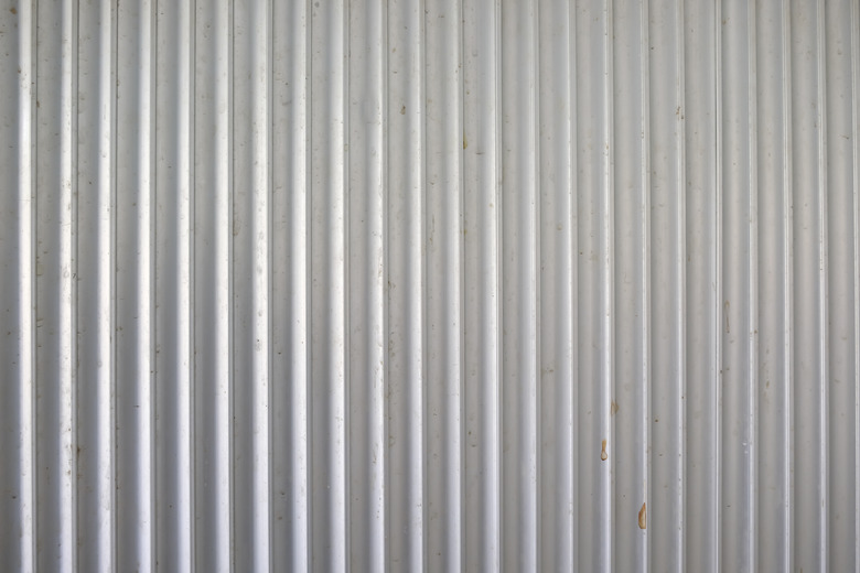 Old Background texture Aluminum metallic corrugated fence