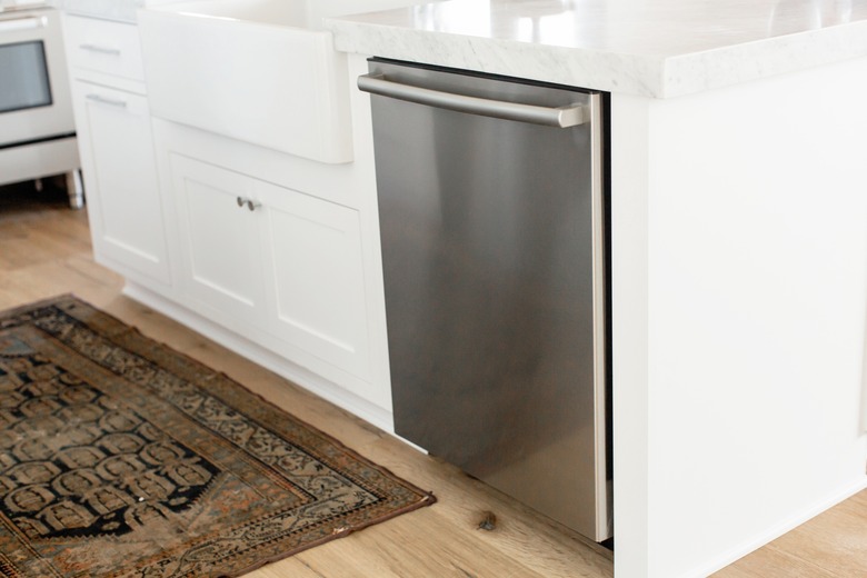 kitchen island with dishwasher