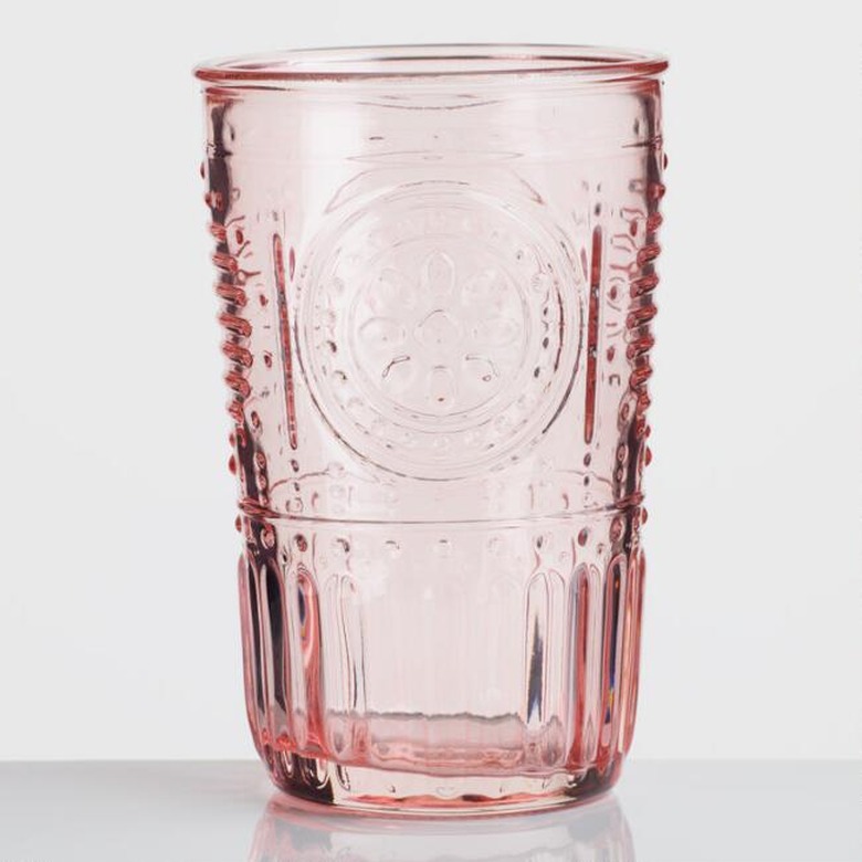 pink depression glass tumbler from World Market