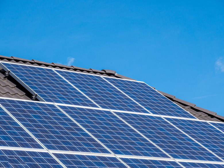 Solar Panel system on a roof.