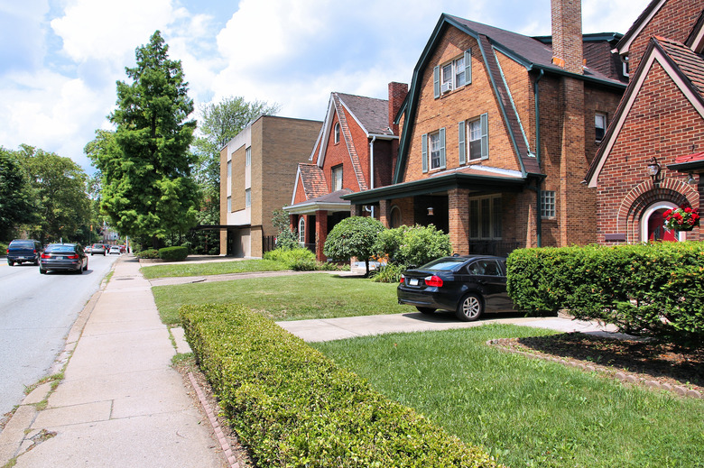 Residential street in Pittsburgh, Pennsylvania.