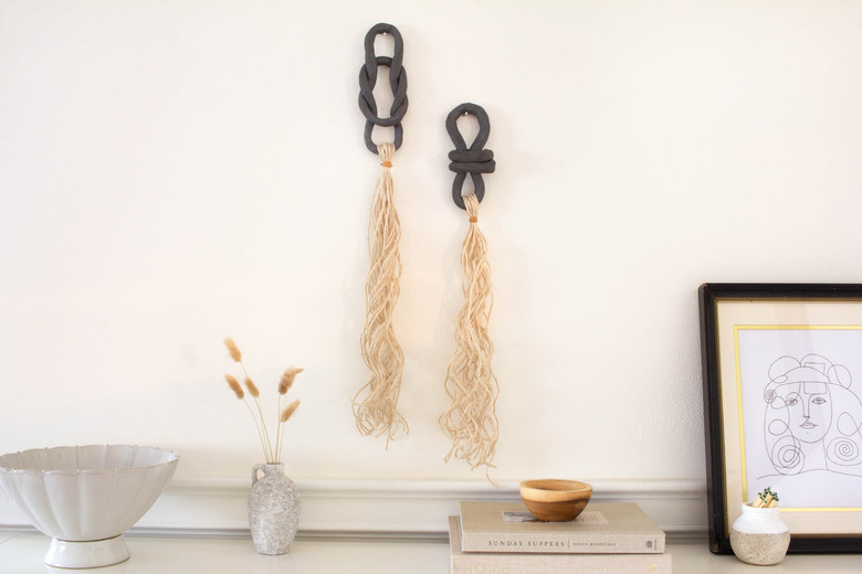 DIY clay tassel wall hanging