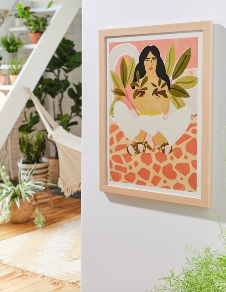 plant lady wall art