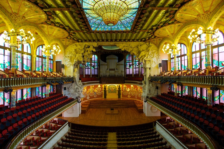 Palau de la Música Catalana with art nouveau interiors