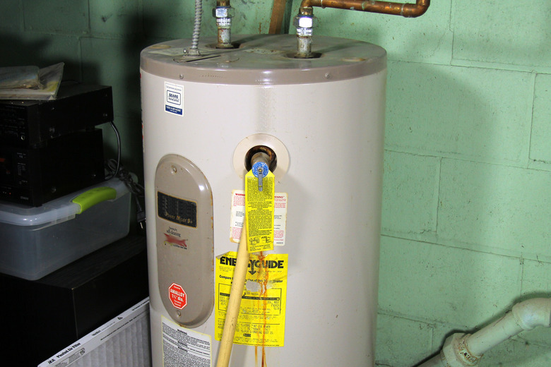 An electric water heater.