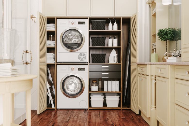 Modern laundry room.