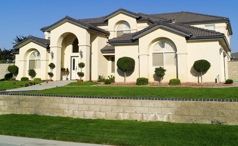 Stucco house.