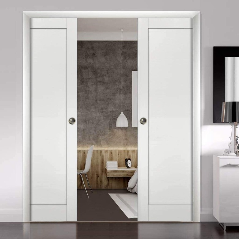 Interior double pocket doors.