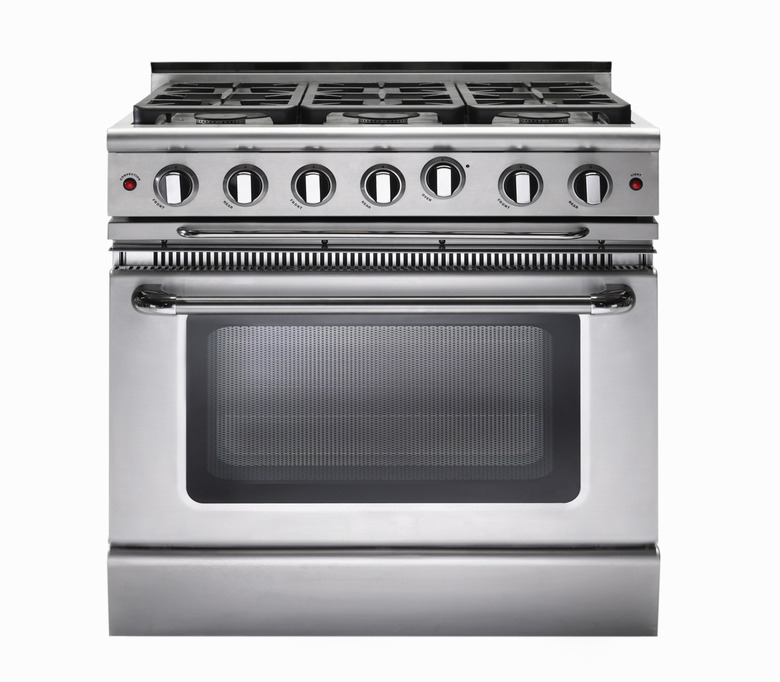 Stainless steel gas range