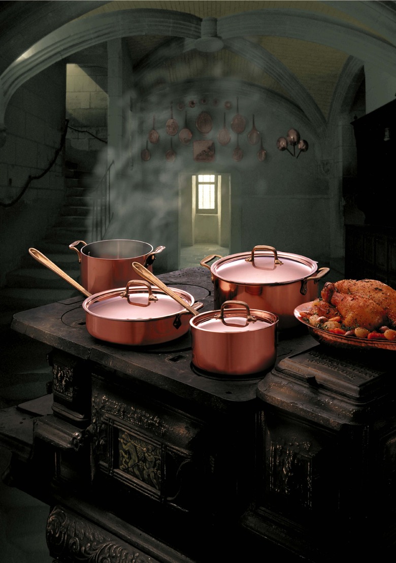 Copper Pots in Kitchen