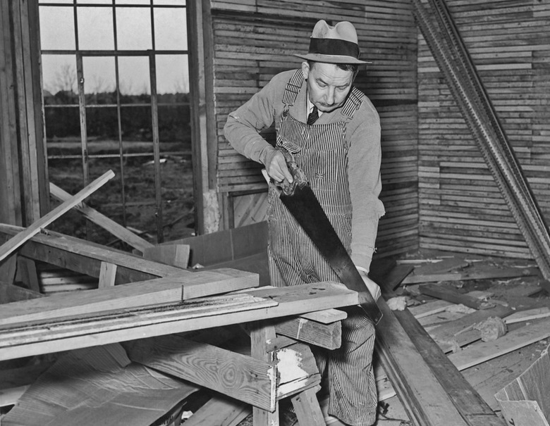 At Work In A Lumber Yard