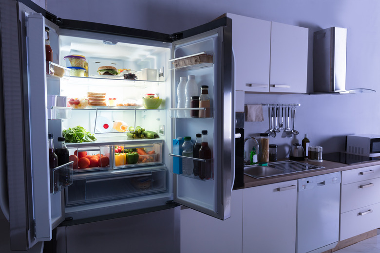 Open Refrigerator In Kitchen