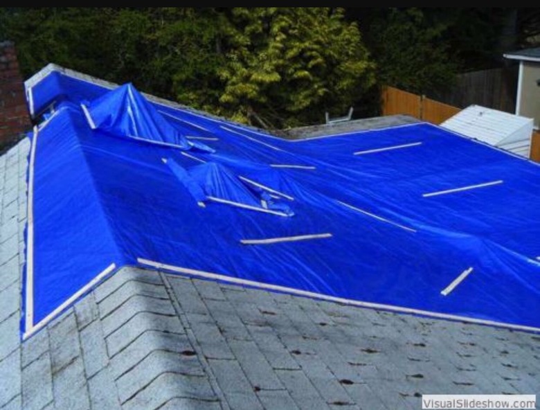 A roof tarp.