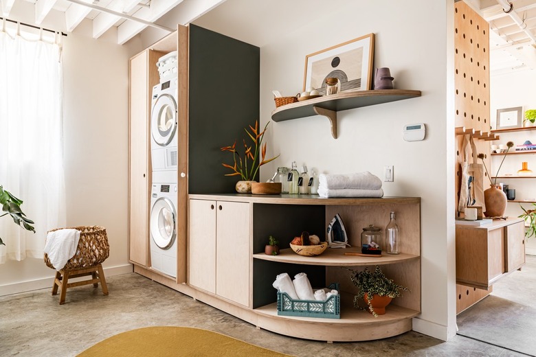 beautifully decorated laundry room