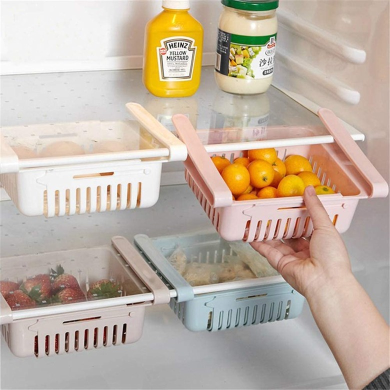 retractable refrigerator storage drawers