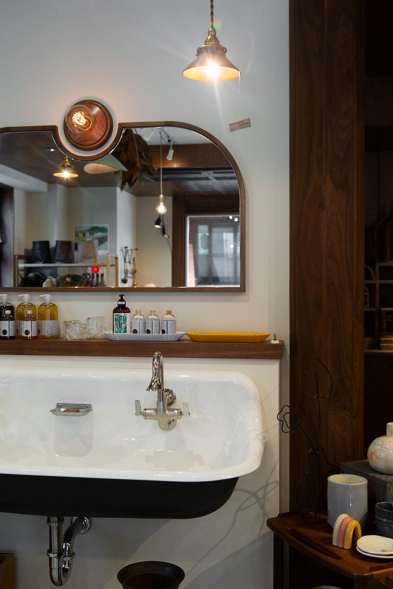 wall-mounted sink