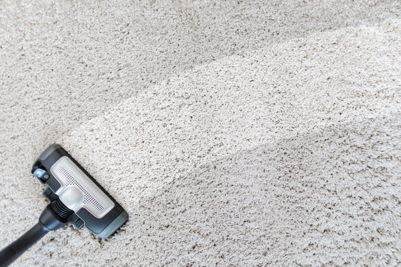 Cleaning carpet hoover.