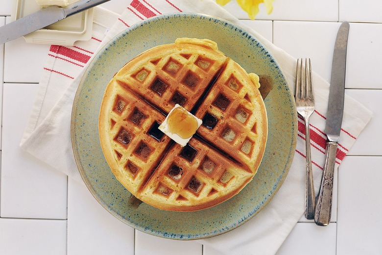 Waffle on a plate