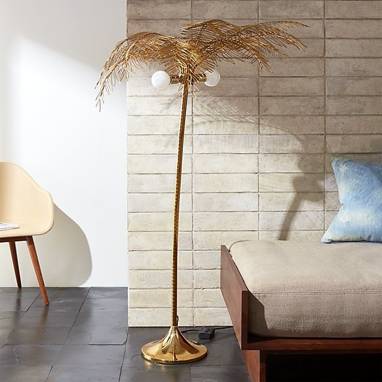 cb2 palm floor lamp