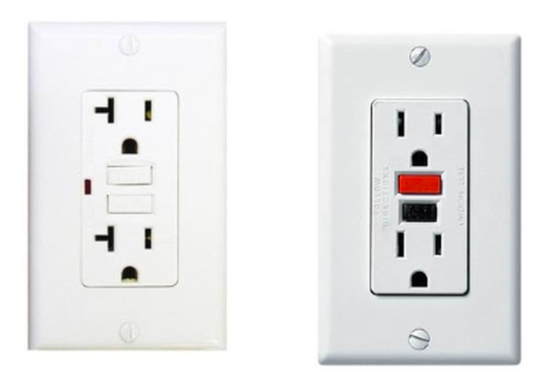 A pair of GFCI outlets.