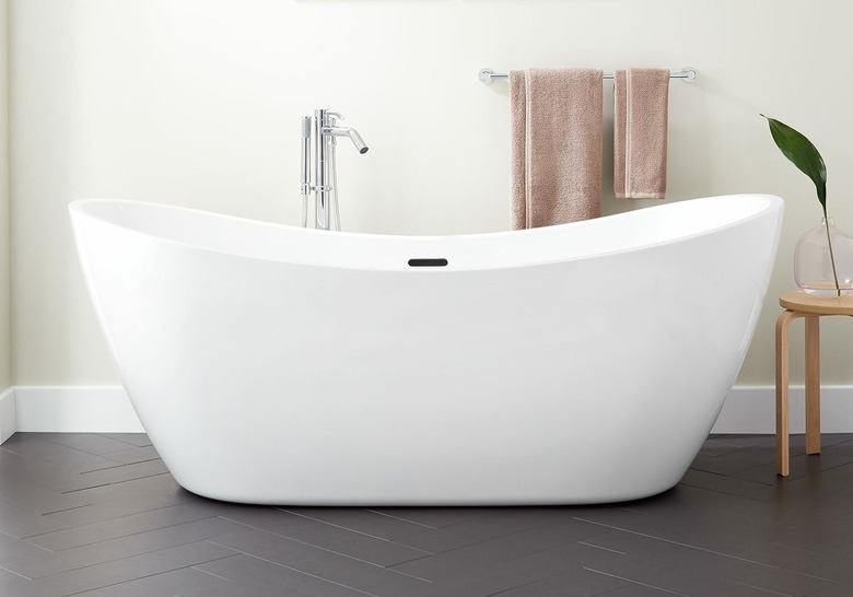 Sheba 72" x 28" Freestanding Soaking Acrylic Bathtub