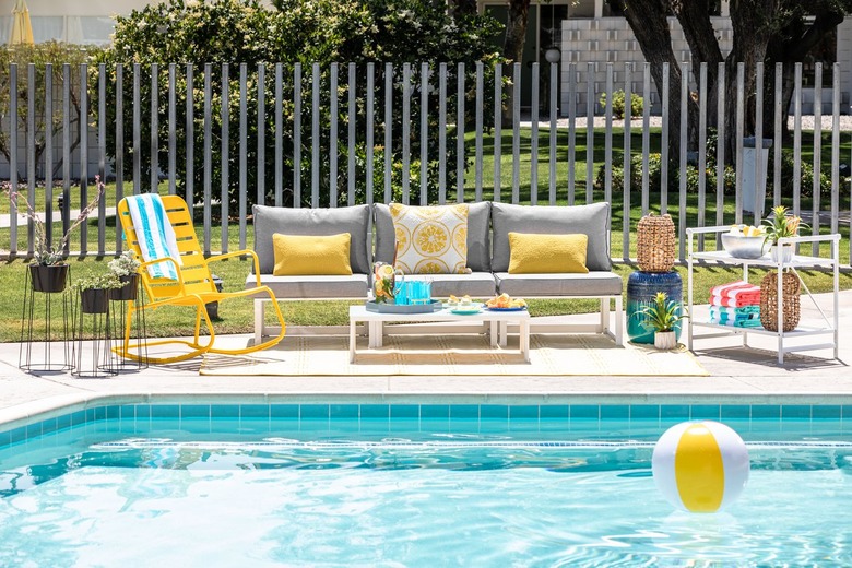 poolside lounge area