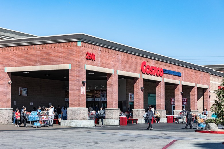 People walking to a Costco store