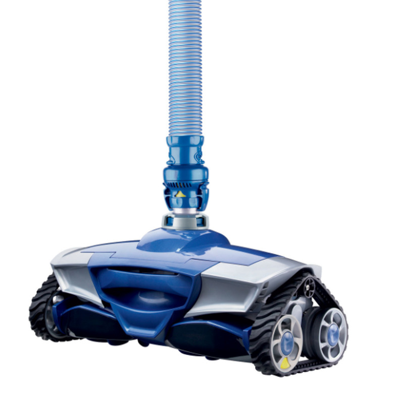 A self-propelled swimming pool vacuum.