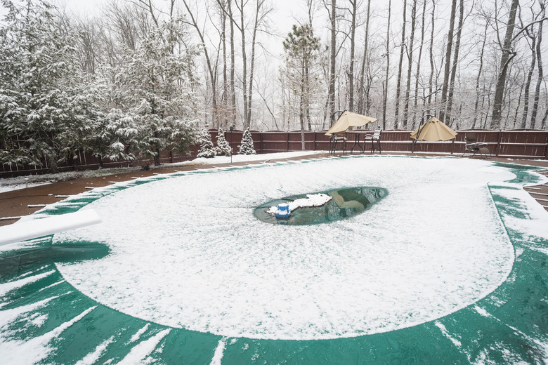 Swimming pool in winter