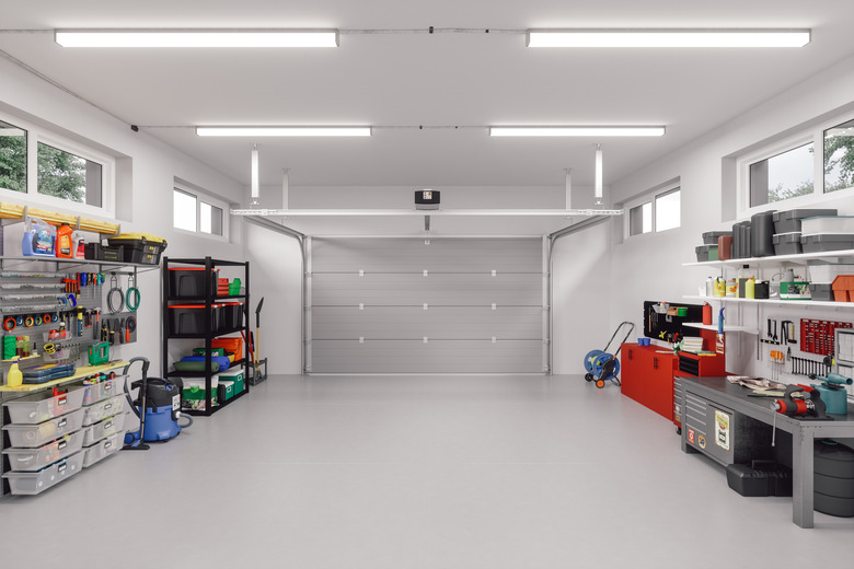 Modern garage interior.