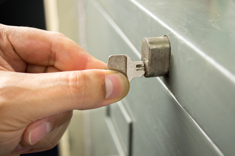 opening the cabinet