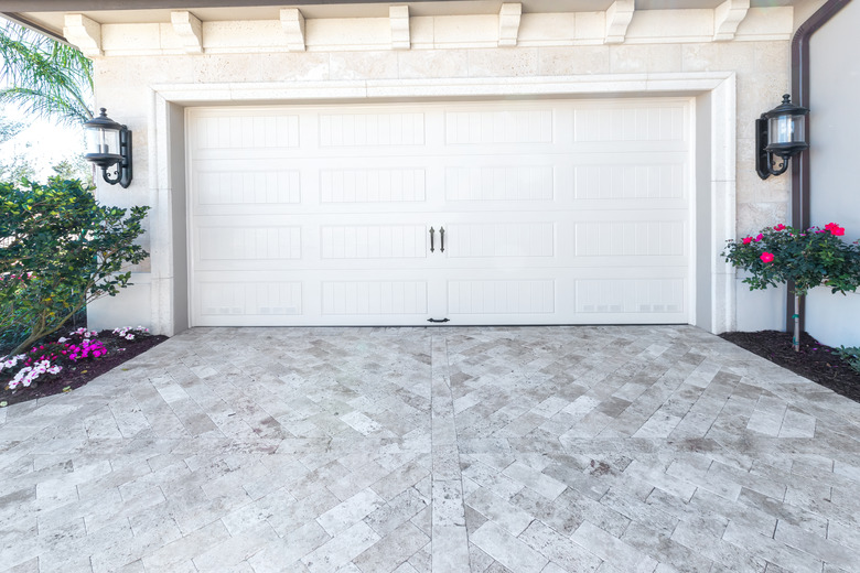 Architecture: Brand new house with a garage