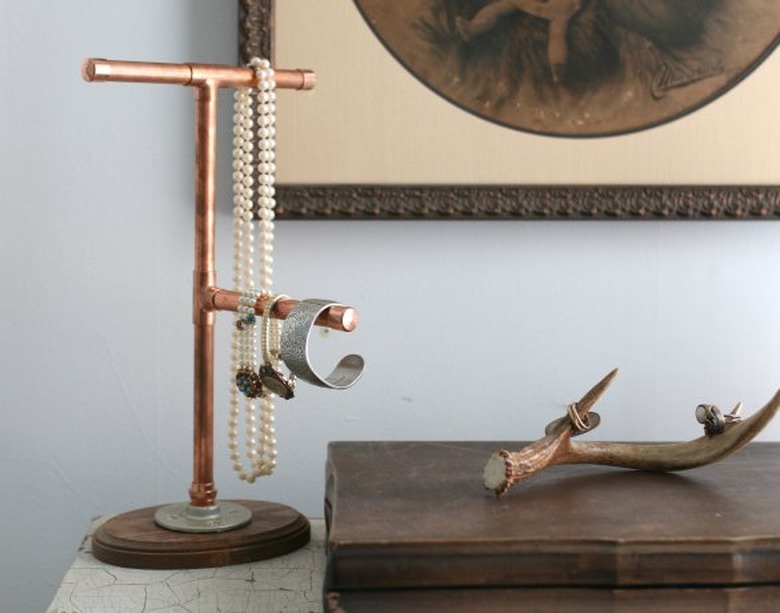 Copper jewelry display