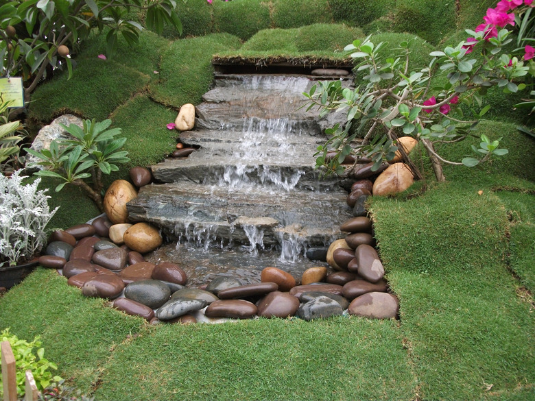 Artificial Waterfall At Park