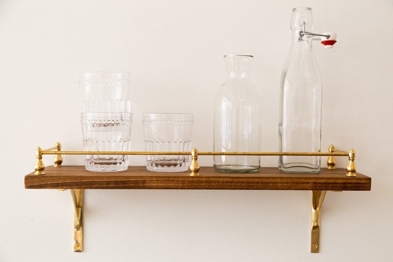 DIY Brass Gallery Shelf