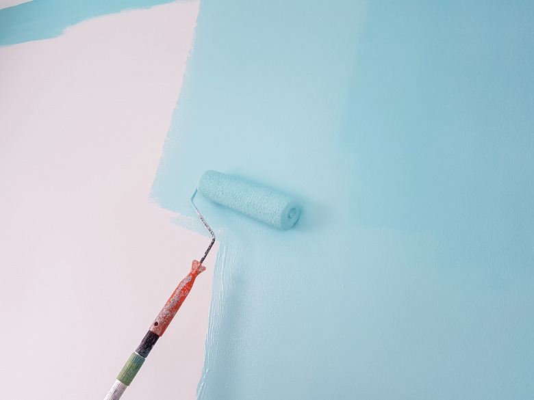 Painting Wall With Blue Color