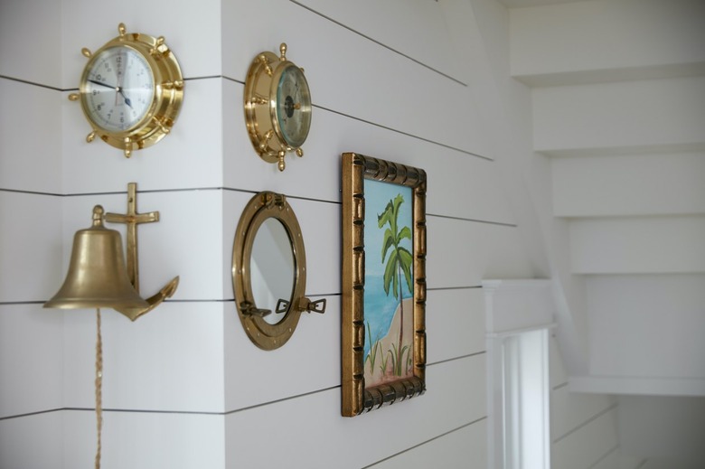 Coastal hallway designed by Marnie Oursler