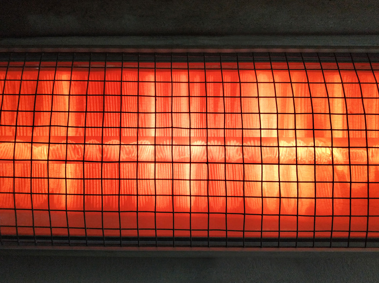 Close up infrared electric heater